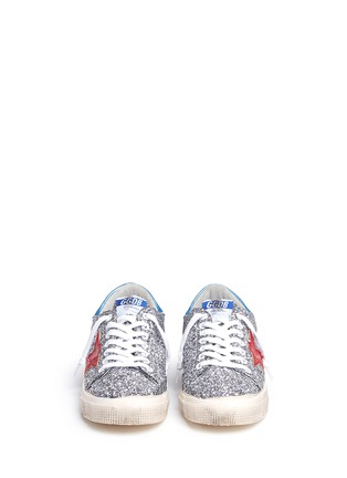 Front View - Click To Enlarge - GOLDEN GOOSE - 'May' glitter leather sneakers