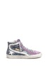 Main View - Click To Enlarge - GOLDEN GOOSE - 'Slide' laminated suede high top sneakers