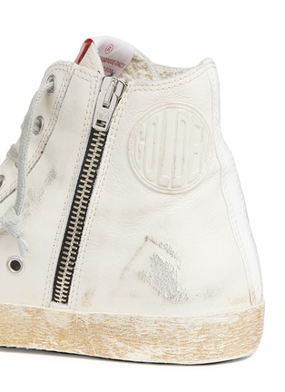 Detail View - Click To Enlarge - GOLDEN GOOSE - 'Francy' calfskin leather high top sneakers