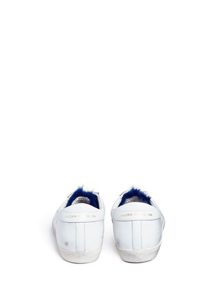 Back View - Click To Enlarge - GOLDEN GOOSE - 'Superstar' mink fur tongue leather sneakers