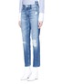 Front View - Click To Enlarge - KATE SOMERVILLE - The Dazzler Shift' distressed jeans