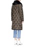 Back View - Click To Enlarge - MONCLER - 'Ceanothu' lamb fur collar down puffer jacket