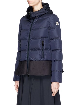Front View - Click To Enlarge - MONCLER - 'Nesea' peplum down puffer jacket