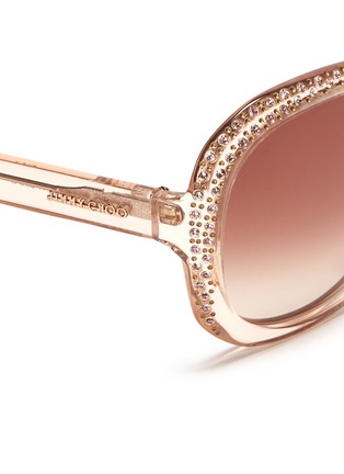 Detail View - Click To Enlarge - JIMMY CHOO - 'Lu' crystal rim sunglasses
