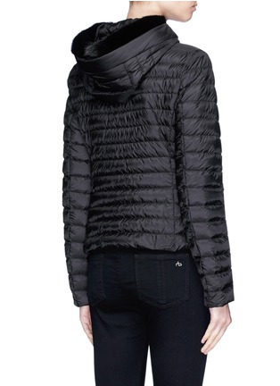 Back View - Click To Enlarge - MONCLER - 'Sorbus' mink fur trim hooded down puffer jacket