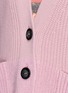 Detail View - Click To Enlarge - MONCLER - Virgin wool-cashmere chunky rib knit cardigan