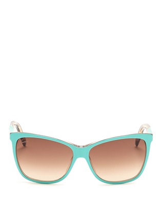 Main View - Click To Enlarge - GUCCI - Twisted arm square-frame sunglasses