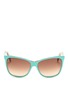 Main View - Click To Enlarge - GUCCI - Twisted arm square-frame sunglasses