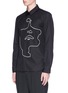 Front View - Click To Enlarge - NEIL BARRETT - Abstract face print shirt
