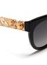 Detail View - Click To Enlarge - - - Metal lace cat eye sunglasses