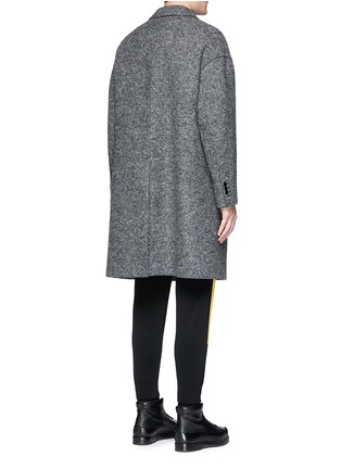 Back View - Click To Enlarge - NEIL BARRETT - Pressed virgin wool blend felt oversized coat