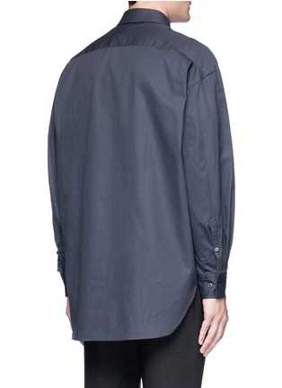 Back View - Click To Enlarge - NEIL BARRETT - Oversized cotton twill shirt
