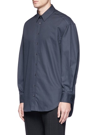 Front View - Click To Enlarge - NEIL BARRETT - Oversized cotton twill shirt