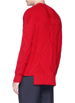 Back View - Click To Enlarge - NEIL BARRETT - Textured wool sweater