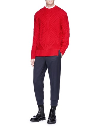 Figure View - Click To Enlarge - NEIL BARRETT - Textured wool sweater