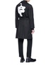 Figure View - Click To Enlarge - NEIL BARRETT - Abstract face print twill coat