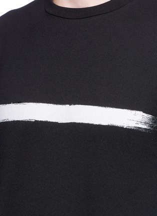 Detail View - Click To Enlarge - NEIL BARRETT - Paint brush stroke print long sleeve T-shirt