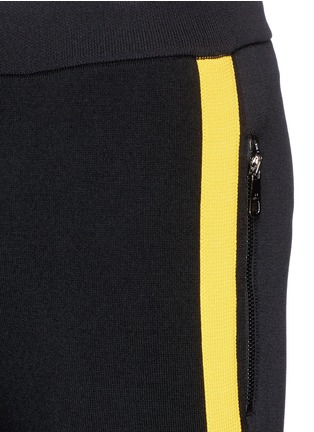 Detail View - Click To Enlarge - NEIL BARRETT - Stripe outseam wool knit jogging pants
