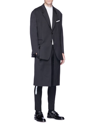 Figure View - Click To Enlarge - NEIL BARRETT - Layered twill coat