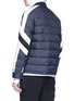 Back View - Click To Enlarge - NEIL BARRETT - Stripe panel quilted bomber jacket