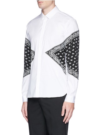 Front View - Click To Enlarge - NEIL BARRETT - 'Modernist' paisley panel shirt