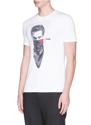 Front View - Click To Enlarge - NEIL BARRETT - Portrait bandana print T-shirt
