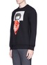 Front View - Click To Enlarge - NEIL BARRETT - Portrait bandana print sweatshirt