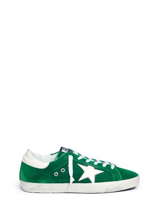 Main View - Click To Enlarge - GOLDEN GOOSE - 'Superstar' velvet sneakers