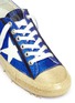 Detail View - Click To Enlarge - GOLDEN GOOSE - 'V-Star 2' patent star patch glitter sneakers