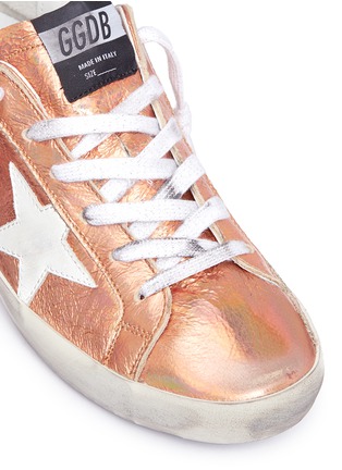 Detail View - Click To Enlarge - GOLDEN GOOSE - 'Superstar' laminated leather sneakers