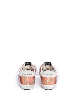 Back View - Click To Enlarge - GOLDEN GOOSE - 'Superstar' laminated leather sneakers