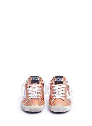 Front View - Click To Enlarge - GOLDEN GOOSE - 'Superstar' laminated leather sneakers