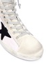 Detail View - Click To Enlarge - GOLDEN GOOSE - 'Francy' glitter coated leather high top sneakers