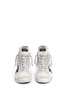 Front View - Click To Enlarge - GOLDEN GOOSE - 'Francy' glitter coated leather high top sneakers