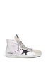 Main View - Click To Enlarge - GOLDEN GOOSE - 'Francy' glitter coated leather high top sneakers