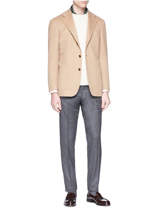 Figure View - Click To Enlarge - RING JACKET - Brushed wool slim fit pants