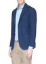 Front View - Click To Enlarge - RING JACKET - 'Balloon' basketweave soft blazer