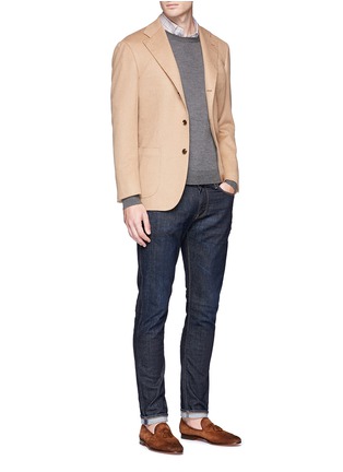 Figure View - Click To Enlarge - RING JACKET - Camel hair blazer