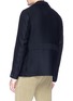 Back View - Click To Enlarge - RING JACKET - Wool basketweave soft blazer