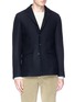 Front View - Click To Enlarge - RING JACKET - Wool basketweave soft blazer