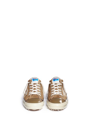 Front View - Click To Enlarge - GOLDEN GOOSE - 'V-Star 2' coated outsole calfskin suede sneakers