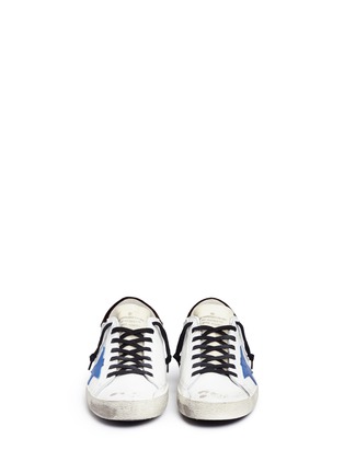 Front View - Click To Enlarge - GOLDEN GOOSE - 'Superstar' brushed calfskin leather sneakers