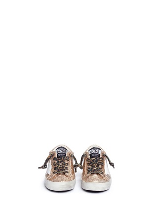 Figure View - Click To Enlarge - GOLDEN GOOSE - 'Superstar' glitter leather toddler sneakers