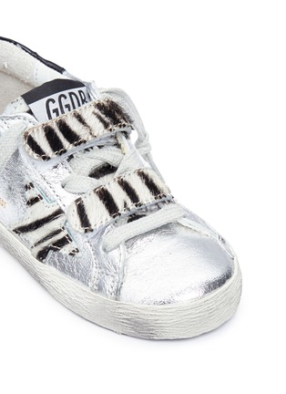 Detail View - Click To Enlarge - GOLDEN GOOSE - 'Old School' laminated leather toddler sneakers