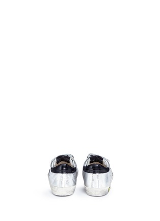 Back View - Click To Enlarge - GOLDEN GOOSE - 'Old School' laminated leather toddler sneakers