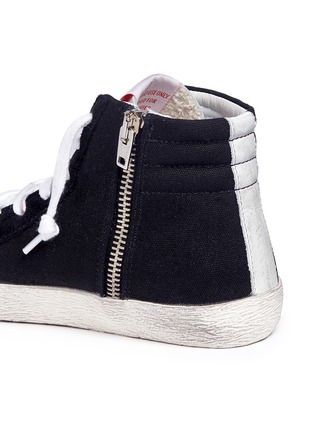 Detail View - Click To Enlarge - GOLDEN GOOSE - 'Slide' high top canvas kids sneakers