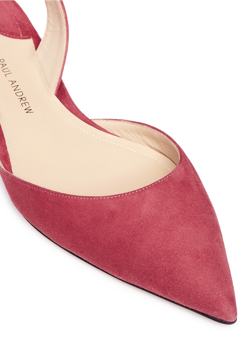 PAUL ANDREW 'Rhea 15' suede slingback flats