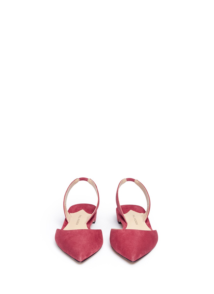 PAUL ANDREW 'Rhea 15' suede slingback flats