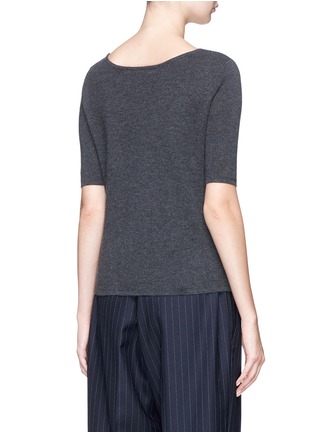 Figure View - Click To Enlarge - CRUSH COLLECTION - Cashmere double face knit short sleeve sweater