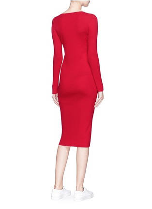 Figure View - Click To Enlarge - CRUSH COLLECTION - Cashmere rib knit midi dress